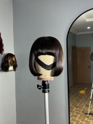 Bone straight closure fringe unit
